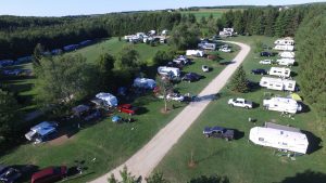 trailers lined up in trailer park