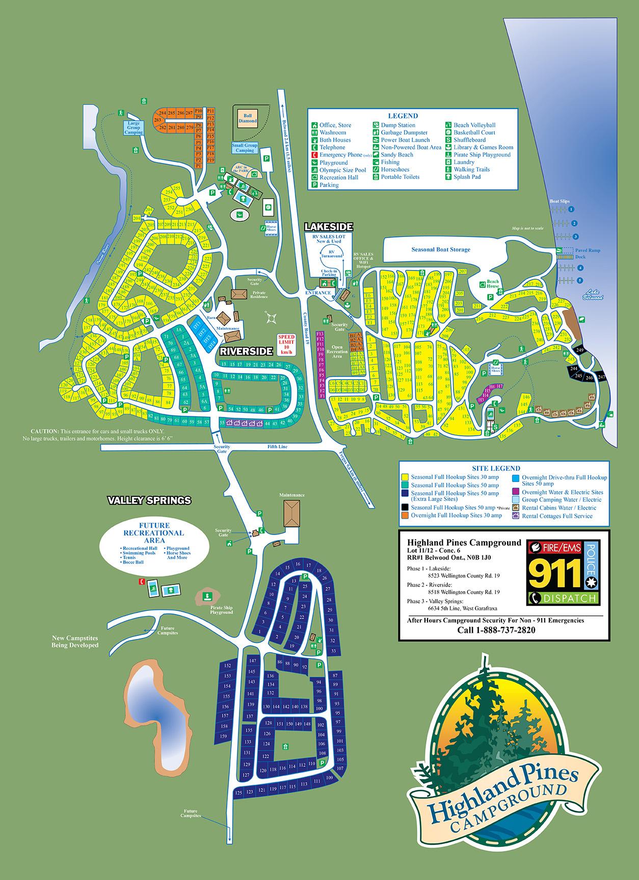 Campground Map | Highland Pines